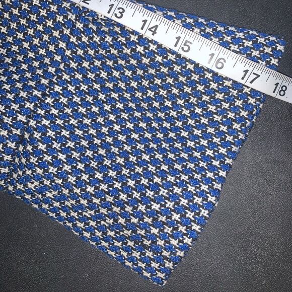 AB Studio Womens Sz 6 Button Front Wool Blend Pea Coat Blue Black White 3/4 Slee - Picture 6 of 9